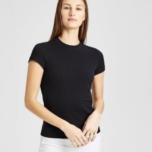 Theory Black Ruched Tee